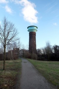 Lampions at water tower - day